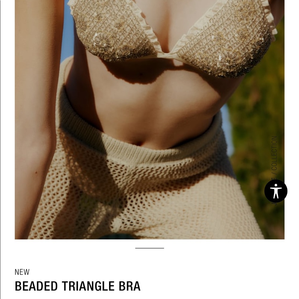 ISO Zara beaded triangle bra